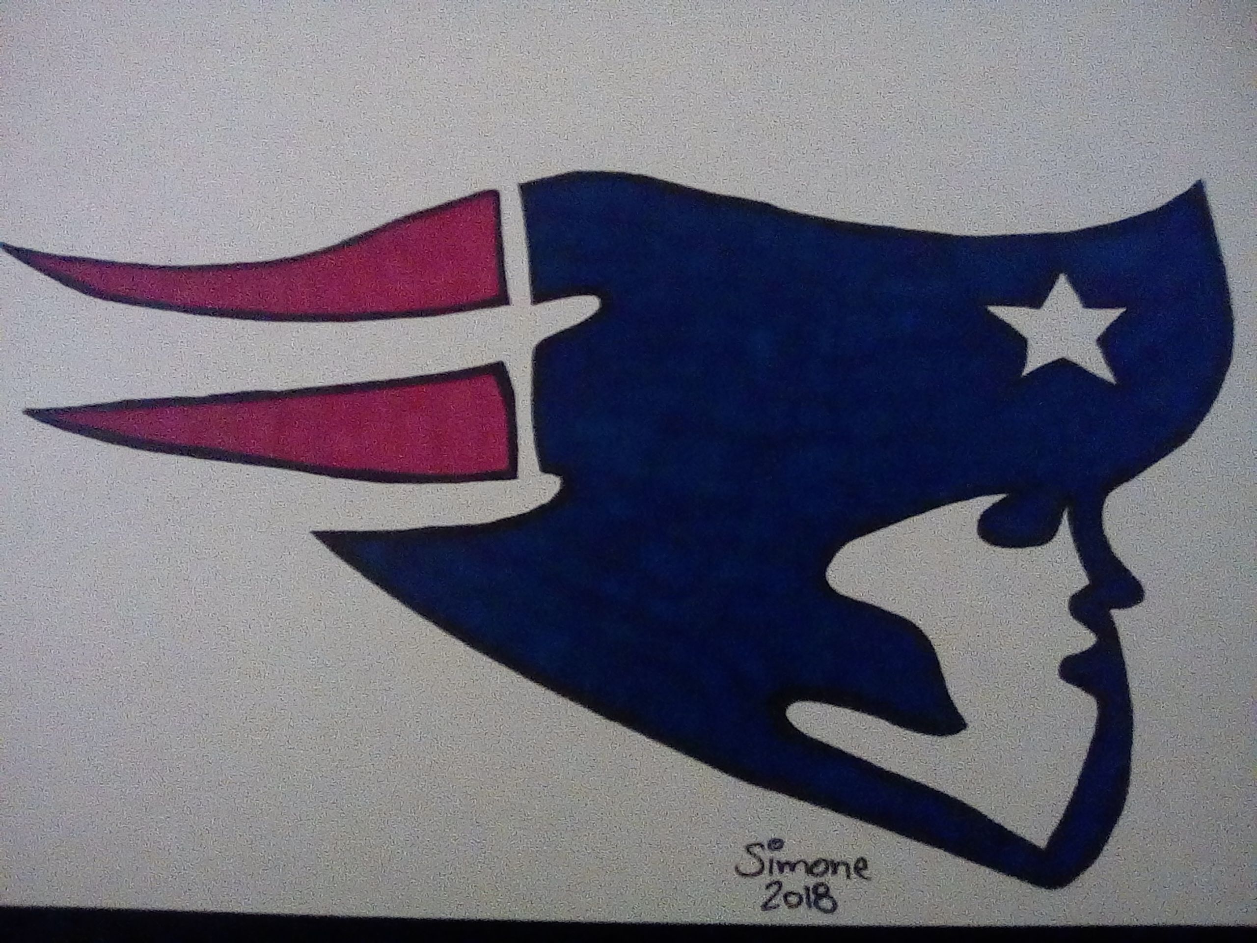 2560x1920 colored drawing new england patriots logo steemit - Patriots Logo Drawing