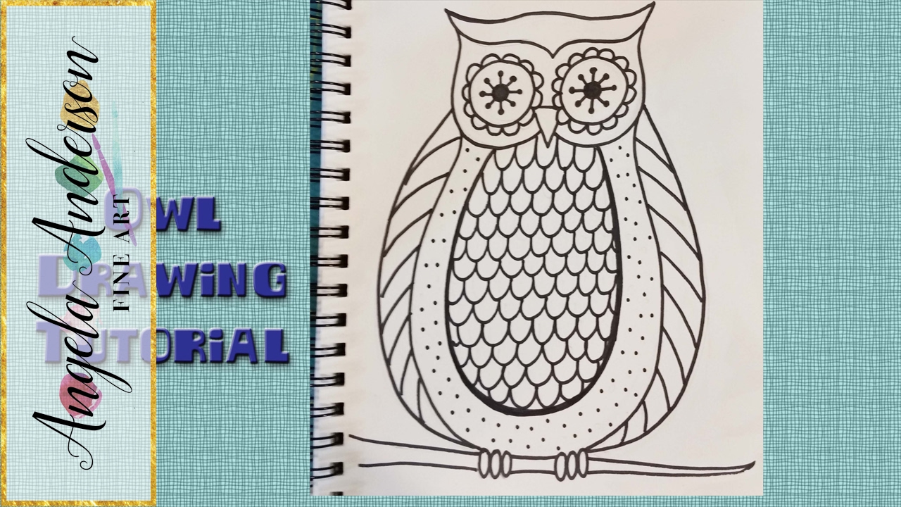 1280x720 How To Draw Easy Owl Coloring Pages For Beginners And Kids - Pattern Drawing For Kids
