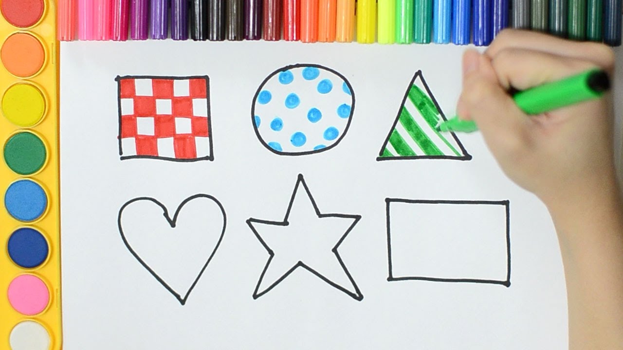 1280x720 Learning How To Draw And Colour Shapes In Patterns For Kids - Pattern Drawing For Kids