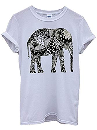 334x445 elephant drawing ethnic pattern art funny hipster swag white men - Pattern Elephant Drawing