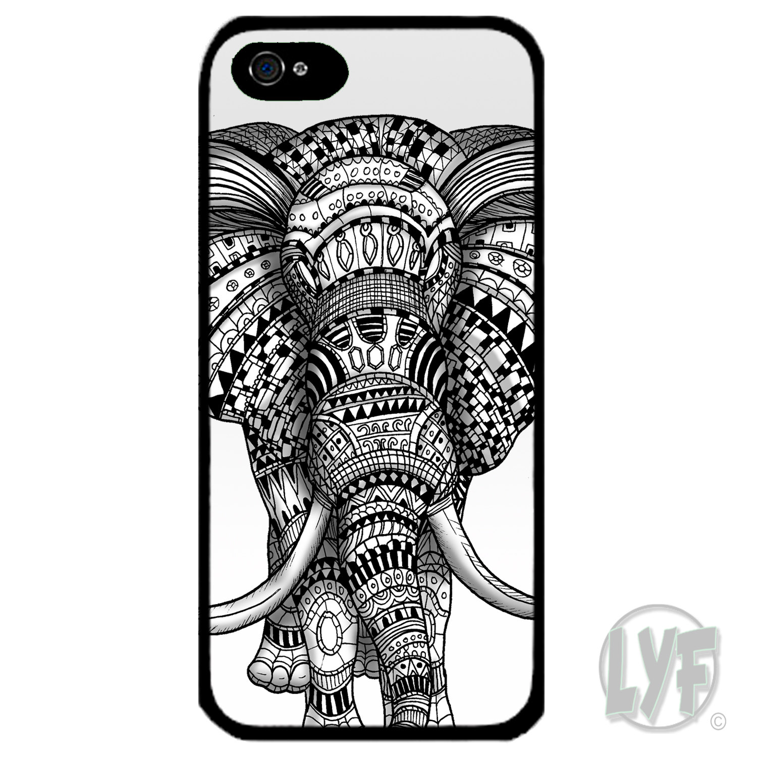 1500x1500 ornate elephant iphone case - Pattern Elephant Drawing