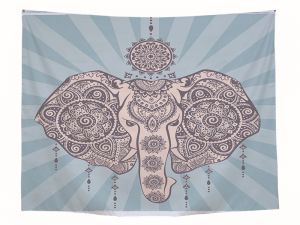 300x225 tapestry elephant mandala pattern printed home decor wall hanging - Pattern Elephant Drawing