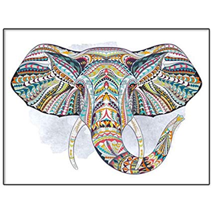 425x425 kuwoolf colored drawing elephant pattern full diamond - Pattern Elephant Drawing