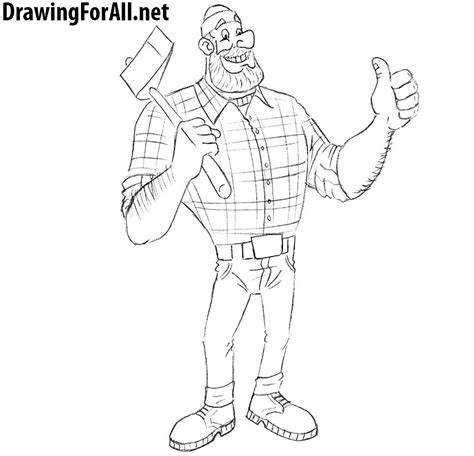 474x456 paul bunyan drawing gtgt - Paul Bunyan Drawing