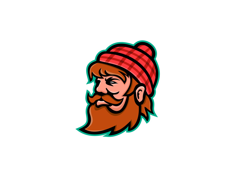 800x600 paul bunyan head side mascot - Paul Bunyan Drawing