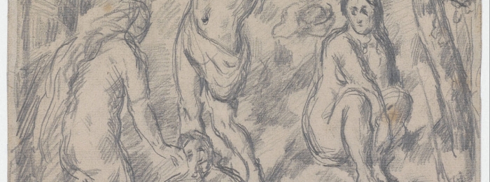 700x260 paul bathers in landscape - Paul Cezanne Drawings