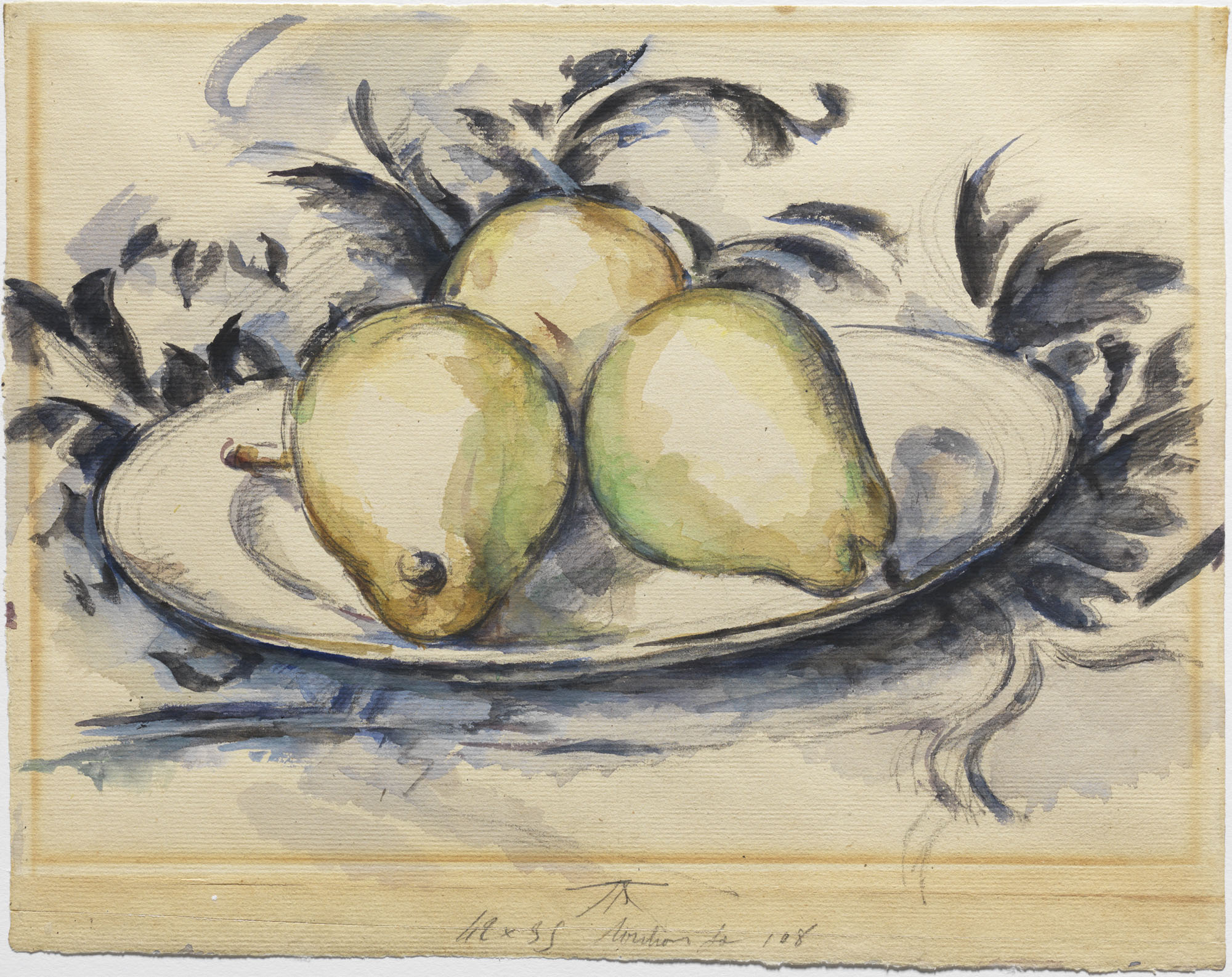 2000x1585 Three Pears - Paul Cezanne Drawings