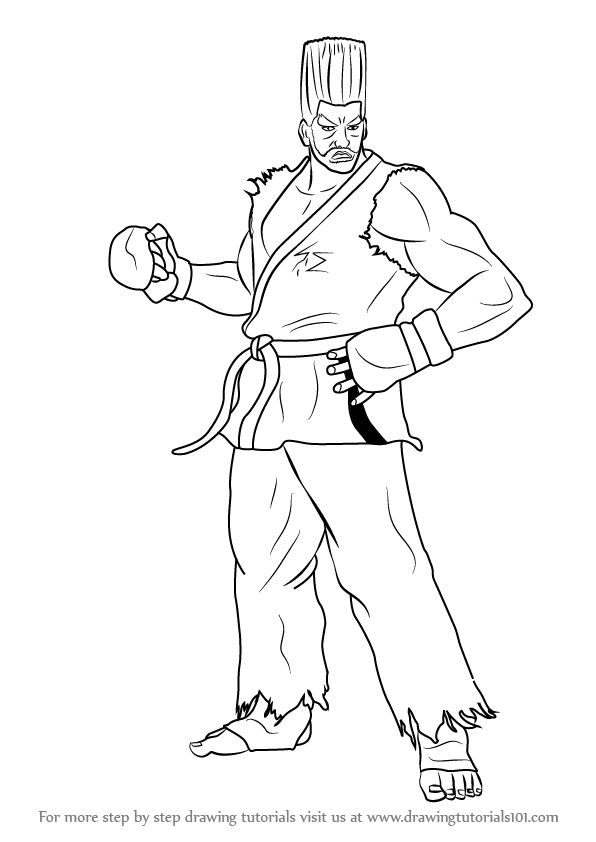 596x842 learn how to draw paul phoenix from tekken - Paul Drawing