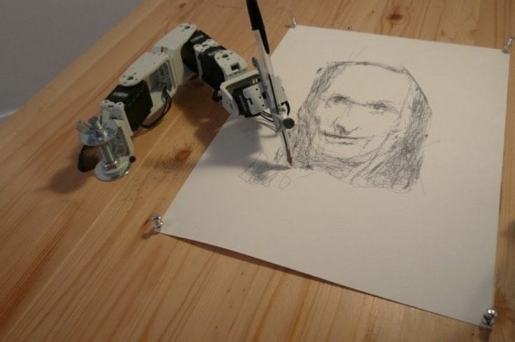 738x491 Paul The Drawing Robot - Paul Drawing