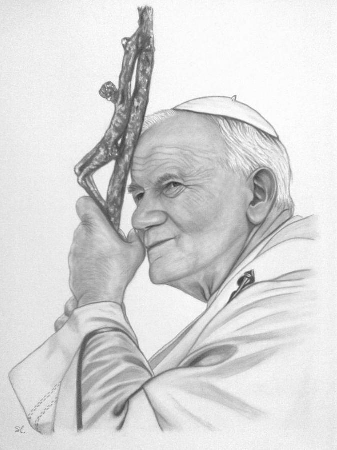 675x900 pope john paul ii drawing - Paul Drawing