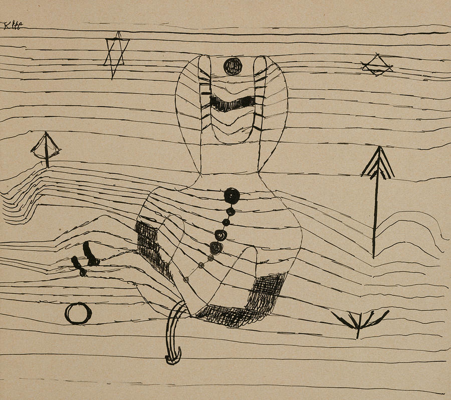 900x799 rider unhorsed and bewitched drawing - Paul Klee Drawings