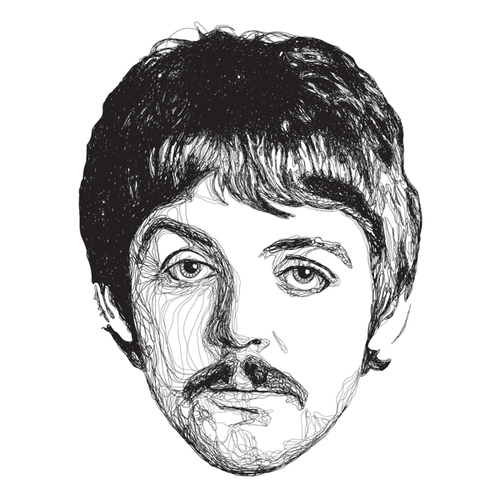 500x500 The Beatles Experimental On Behance On We Heart It - Paul Mccartney Drawing