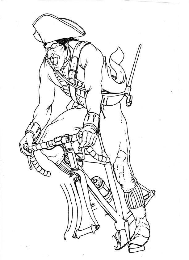 612x842 Mended Arrow Design Blog Paul Revere On A Bike!! - Paul Revere Drawing