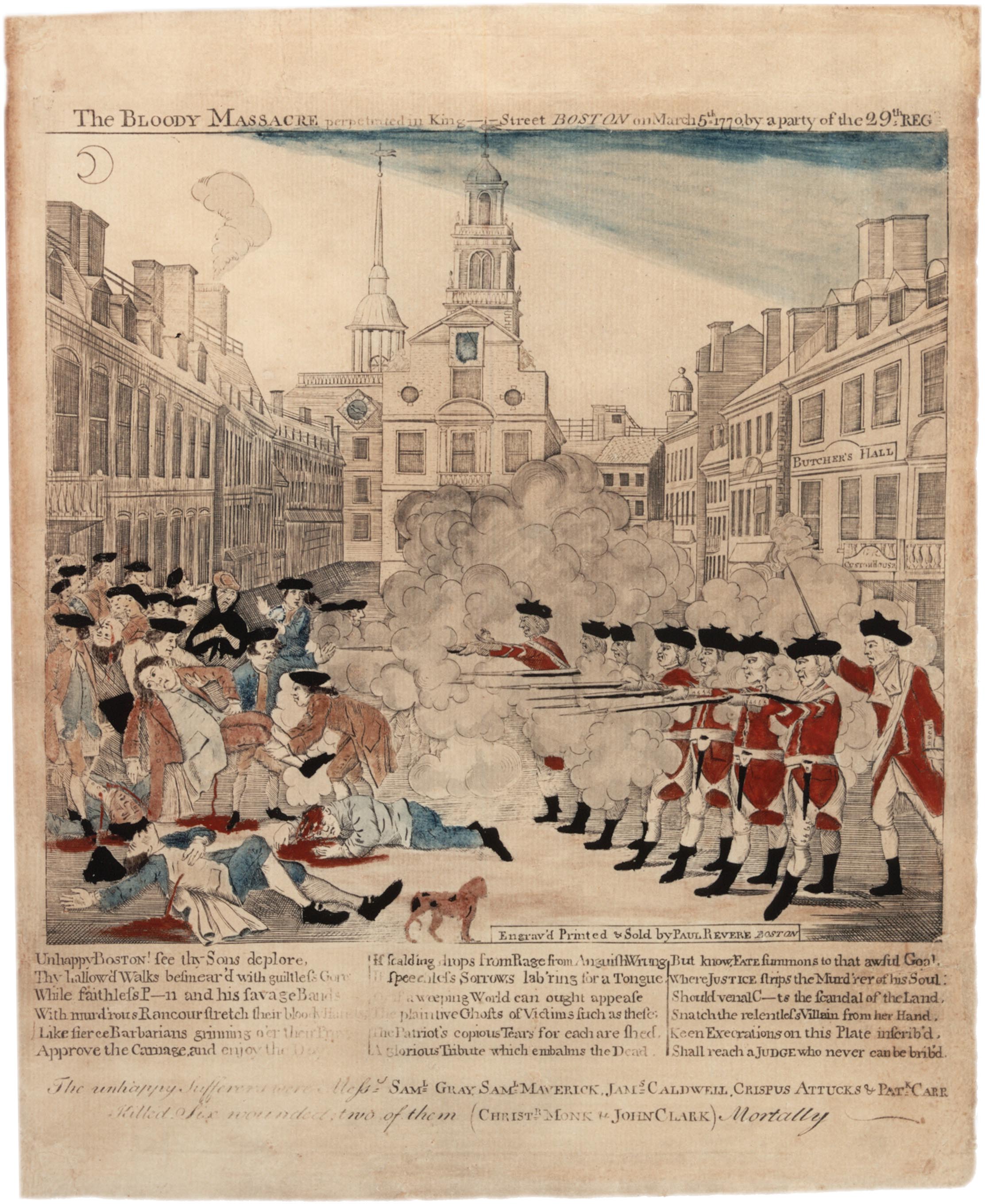 2225x2719 Paul Revere's Engraving Of The Boston Massacre, Gilder - Paul Revere Drawing