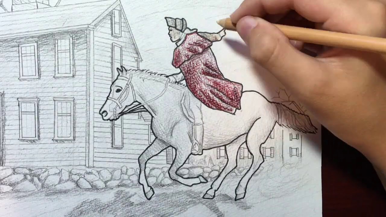 1280x720 Speed Art Paul Revere's Ride - Paul Revere Drawing