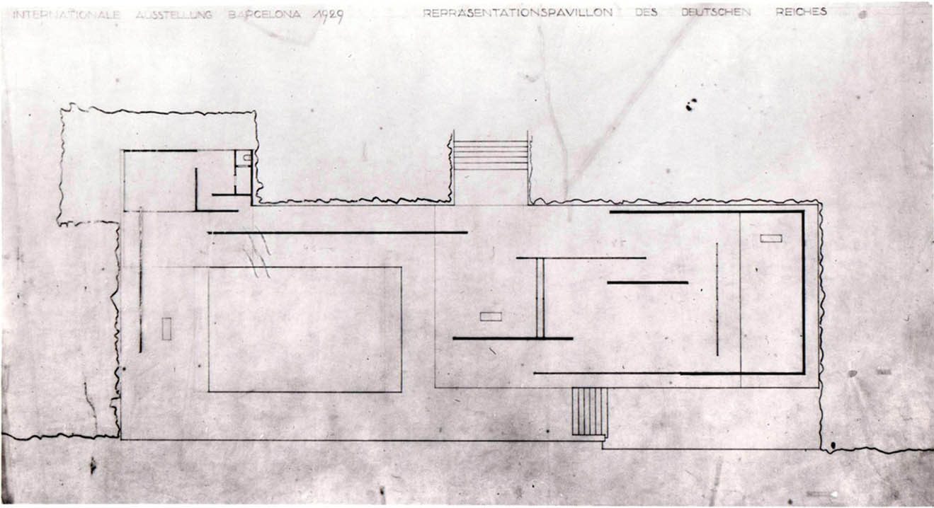1319x718 the barcelona pavilion's for the first time - Pavilion Drawings