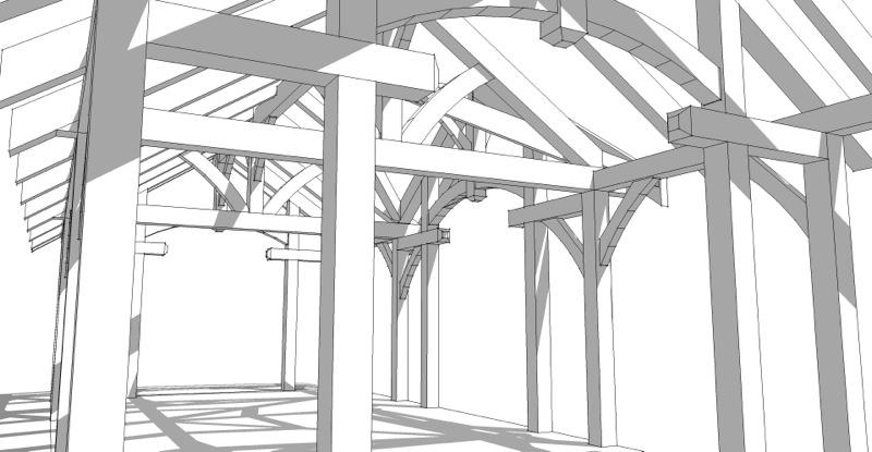 800x415 timbered pavilion - Pavilion Drawings