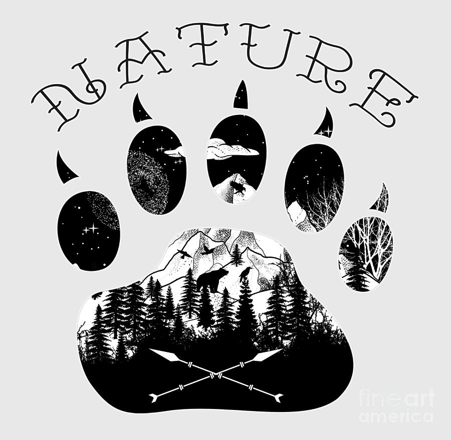 900x879 Nature Bear Paw Drawing - Paw Drawing