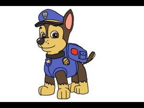 480x360 how to draw chase from paw patrol - Paw Patrol Chase Drawing