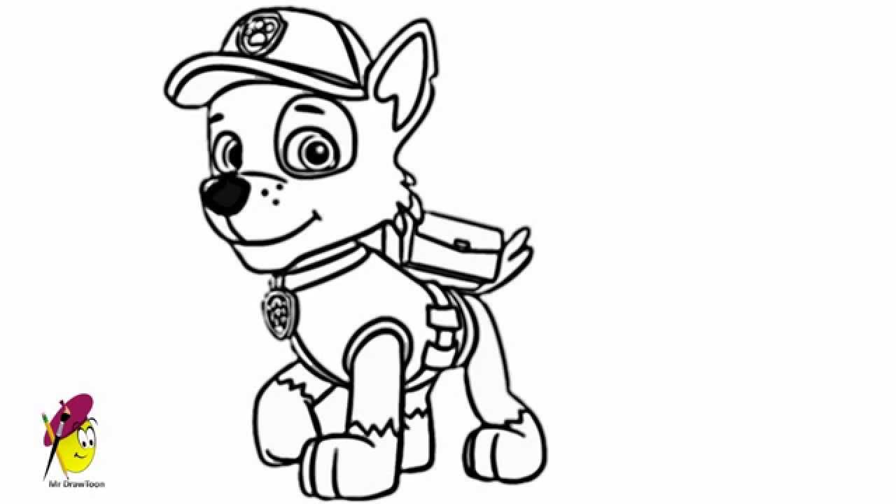1280x720 Rocky - Paw Patrol Drawing
