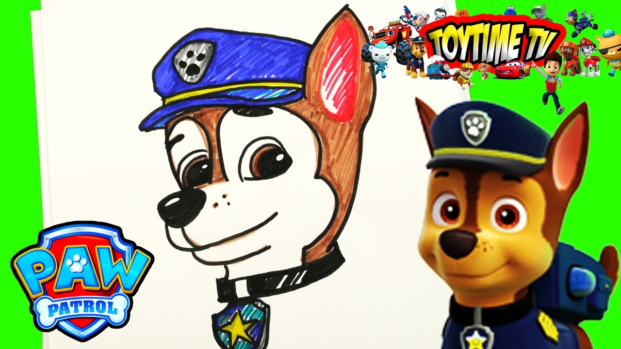 1280x720 nick jr paw patrol drawing how to draw chase - Paw Patrol Drawing Games