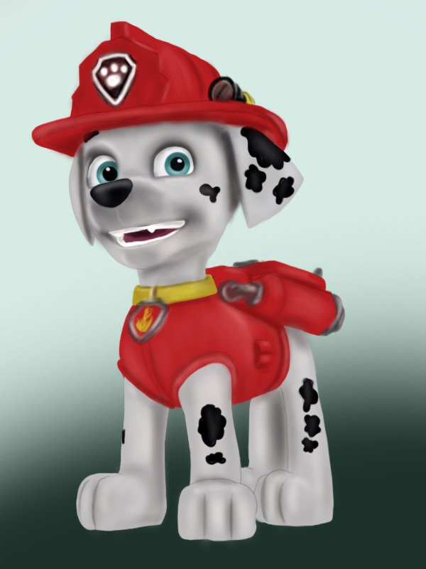600x800 Learn How To Draw Marshall From Paw Patrol - Paw Patrol Marshall Drawing