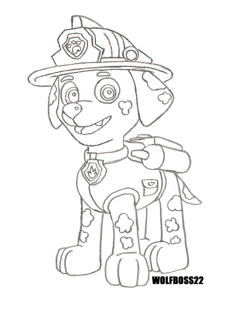 779x1025 Marshall Paw Patrol Drawing - Paw Patrol Marshall Drawing