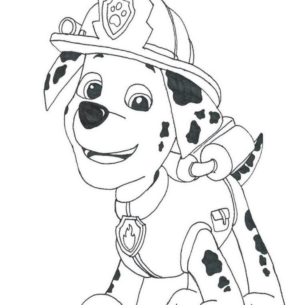 1024x1024 Coloring Pages Paw Patrol Free Printable Coloring Pages - Paw Patrol Marshall Drawing