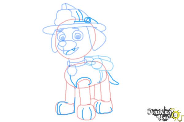600x400 How To Draw Marshall From Paw Patrol - Paw Patrol Marshall Drawing