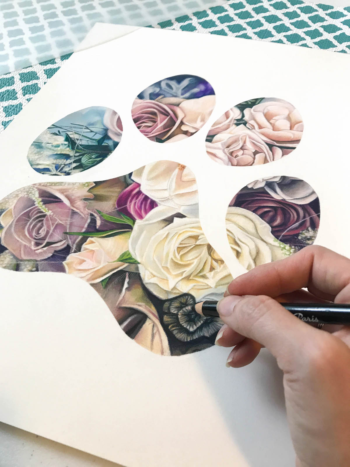 1200x1600 Original Paw Print Drawings - Paw Print Drawing