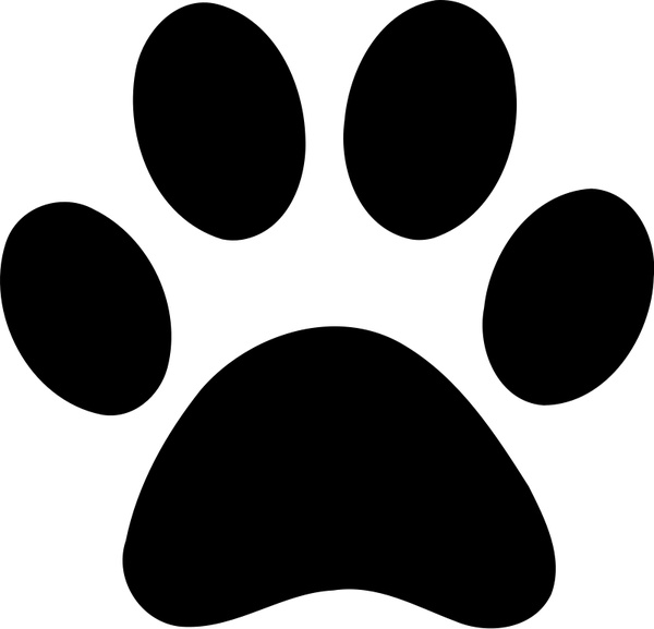 600x577 Paw Print Free Vector In Open Office Drawing - Paw Print Drawing