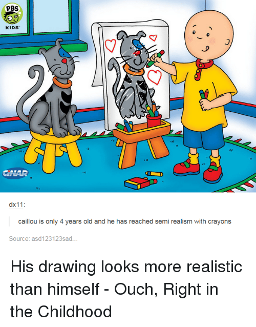 500x638 pbs kids cinar caillou is only years old and he has reached - Pbs Kids Drawing