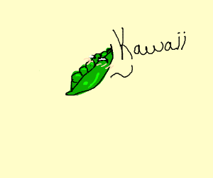 300x250 kawaii ish pea pod drawing - Pea Pod Drawing