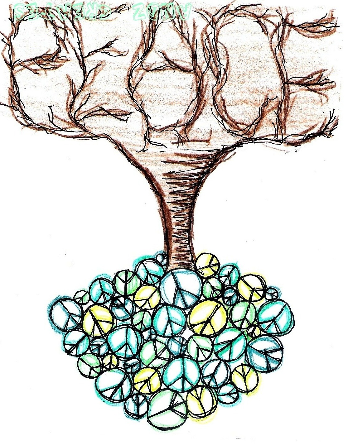 1116x1428 love and peace togetther make fire and ice publish with glogster! - Peace And Love Drawings