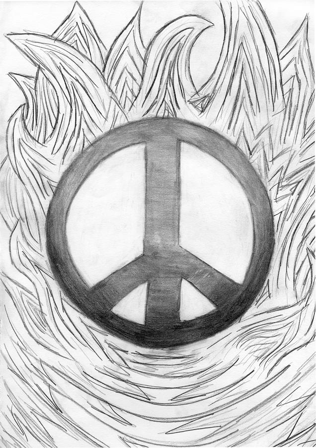 636x900 Peace Sign Drawing - Peace Drawing