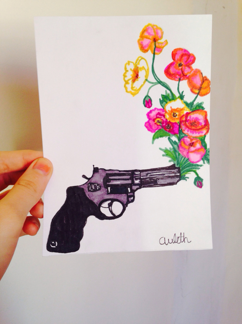 500x667 Peace Draw Flowers Uploaded - Peace Drawing