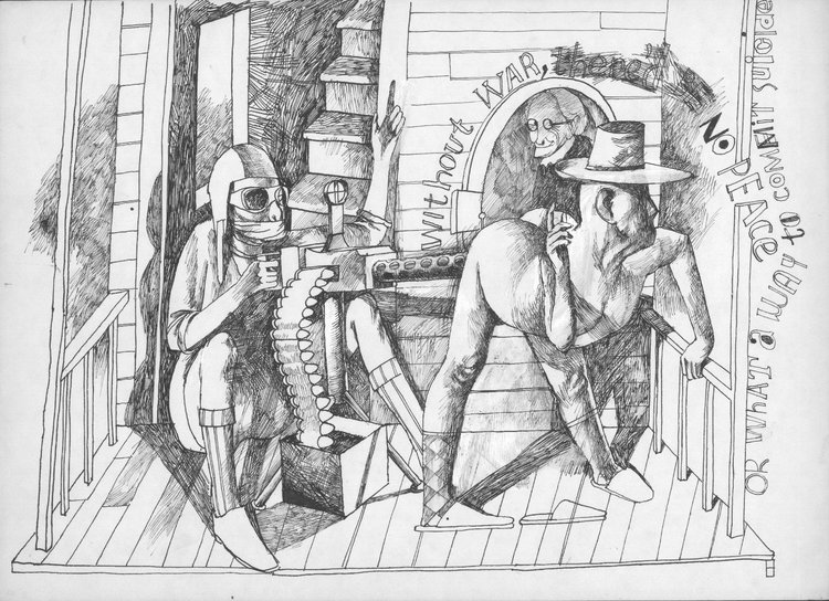 750x544 War Peace - Peace Drawing
