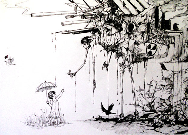 620x446 War And Peace Drawing Inspiration - Peace Drawing