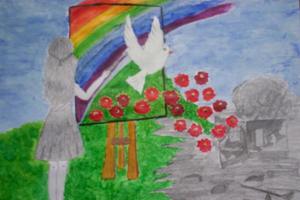 600x401 art for peace contest peace drawing - Peace Drawing