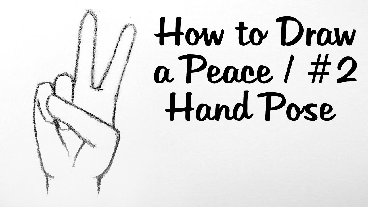 1280x720 How To Draw A Peace - Peace Hand Drawing
