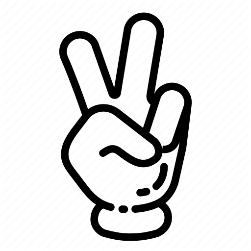 512x512 Fingers Drawing Peace Transparent Png Clipart Free Download - Peace Hand Sign Drawing