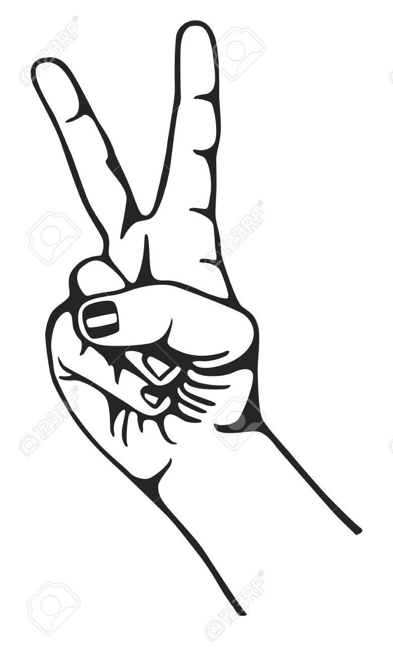 780x1300 how to draw hands making a peace sign peace sign hand drawing - Peace Hand Sign Drawing