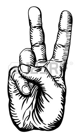 269x450 peace hand sign drawing - Peace Hand Sign Drawing