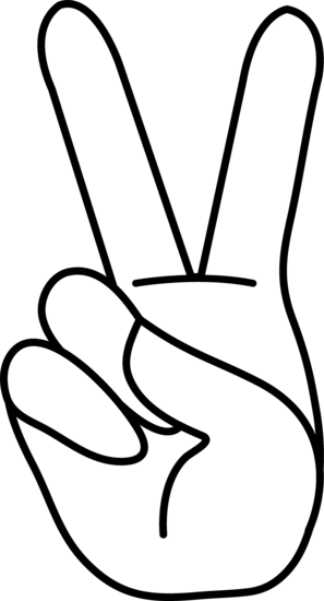 297x550 peace hand sign line art bodies in peace sign drawing - Peace Hand Sign Drawing