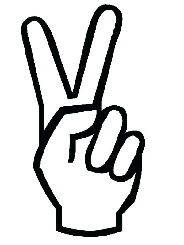 600x800 peace sign hand color negro y black white symbol of peace - Peace Hand Sign Drawing
