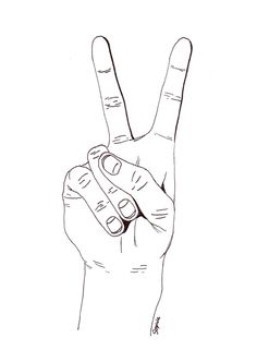 236x332 learn how to draw peace sign hand - Peace Sign Drawing