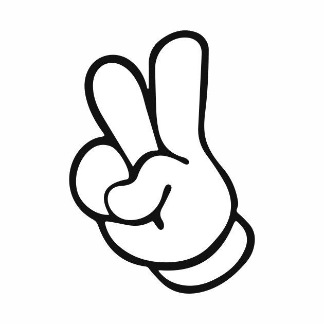 630x630 mickey mouse hands peace sign - Peace Sign Drawing