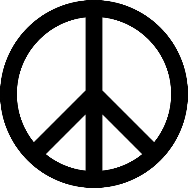600x600 peace sign clip art free vector in open office drawing - Peace Sign Drawing