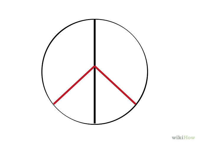 670x486 draw a peace sign step - Peace Sign Drawing
