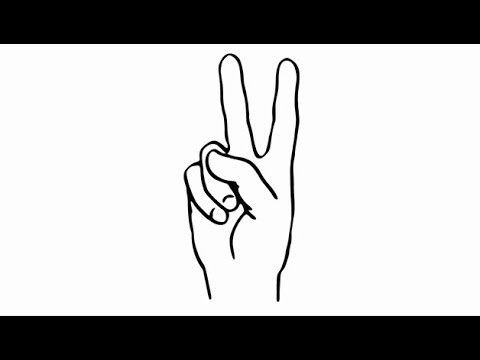 480x360 how to draw a peace sign or v for victory sign for kids easy - Peace Sign Hand Drawing